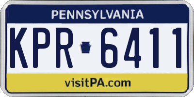 PA license plate KPR6411