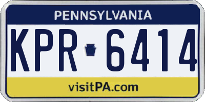 PA license plate KPR6414