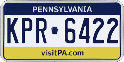PA license plate KPR6422