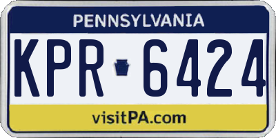 PA license plate KPR6424