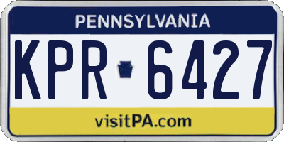 PA license plate KPR6427