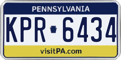 PA license plate KPR6434