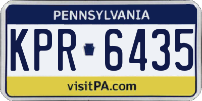 PA license plate KPR6435