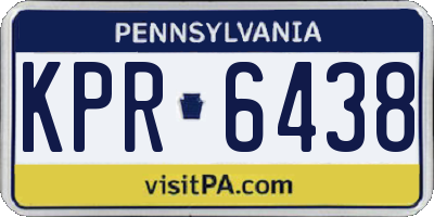 PA license plate KPR6438