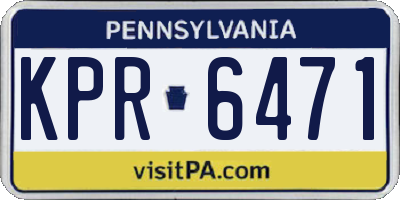 PA license plate KPR6471