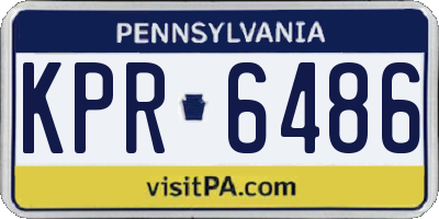 PA license plate KPR6486