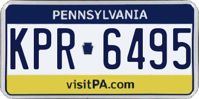 PA license plate KPR6495