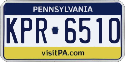 PA license plate KPR6510