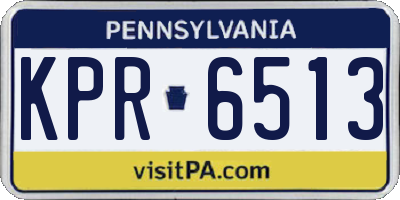 PA license plate KPR6513