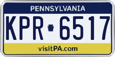 PA license plate KPR6517