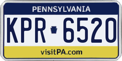 PA license plate KPR6520