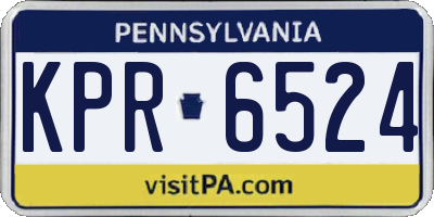 PA license plate KPR6524