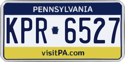 PA license plate KPR6527