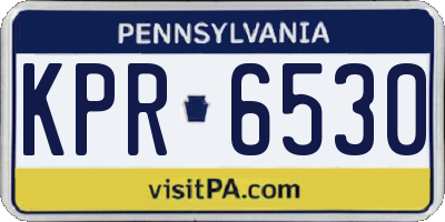 PA license plate KPR6530