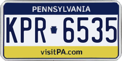 PA license plate KPR6535