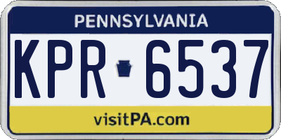 PA license plate KPR6537