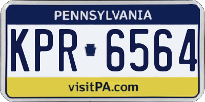 PA license plate KPR6564