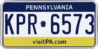 PA license plate KPR6573