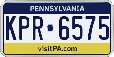 PA license plate KPR6575