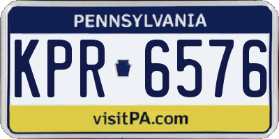 PA license plate KPR6576