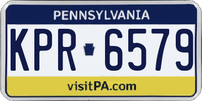 PA license plate KPR6579