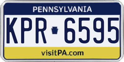 PA license plate KPR6595