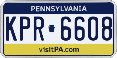 PA license plate KPR6608