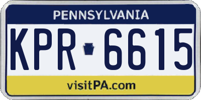 PA license plate KPR6615