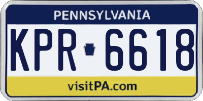 PA license plate KPR6618