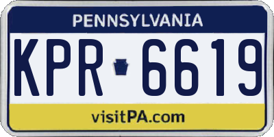 PA license plate KPR6619