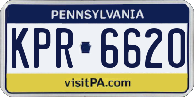 PA license plate KPR6620