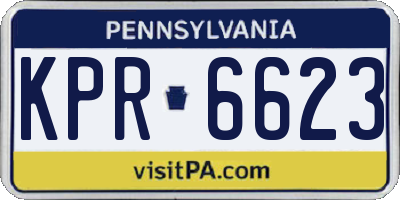 PA license plate KPR6623