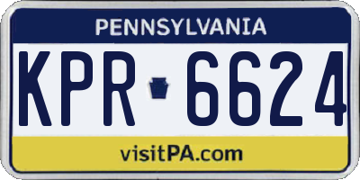 PA license plate KPR6624