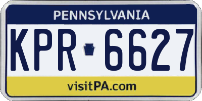 PA license plate KPR6627