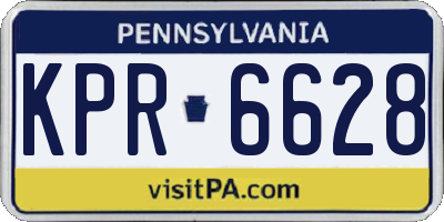PA license plate KPR6628