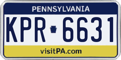 PA license plate KPR6631