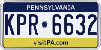 PA license plate KPR6632