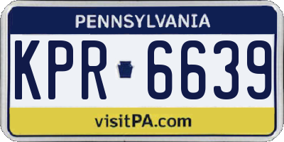 PA license plate KPR6639