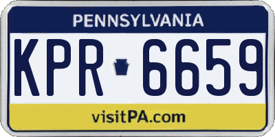 PA license plate KPR6659