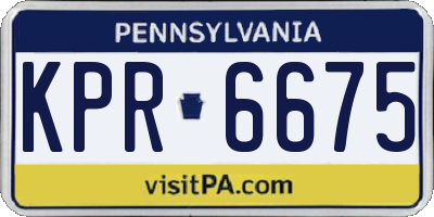 PA license plate KPR6675