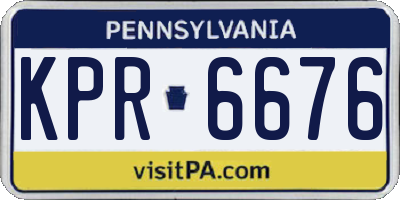 PA license plate KPR6676
