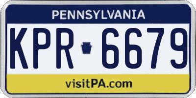 PA license plate KPR6679