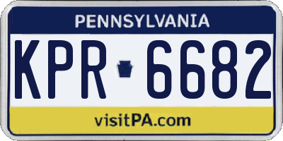 PA license plate KPR6682