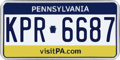 PA license plate KPR6687
