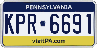 PA license plate KPR6691