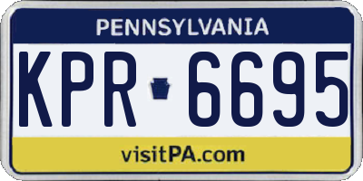 PA license plate KPR6695