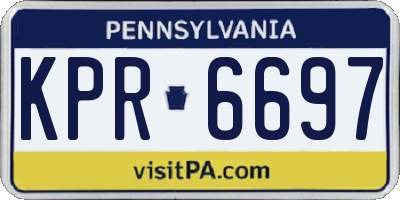 PA license plate KPR6697