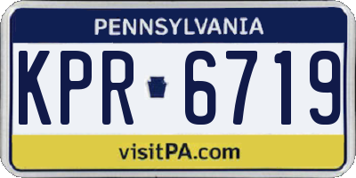 PA license plate KPR6719