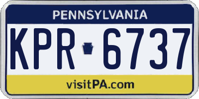 PA license plate KPR6737