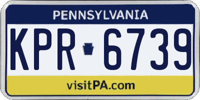 PA license plate KPR6739